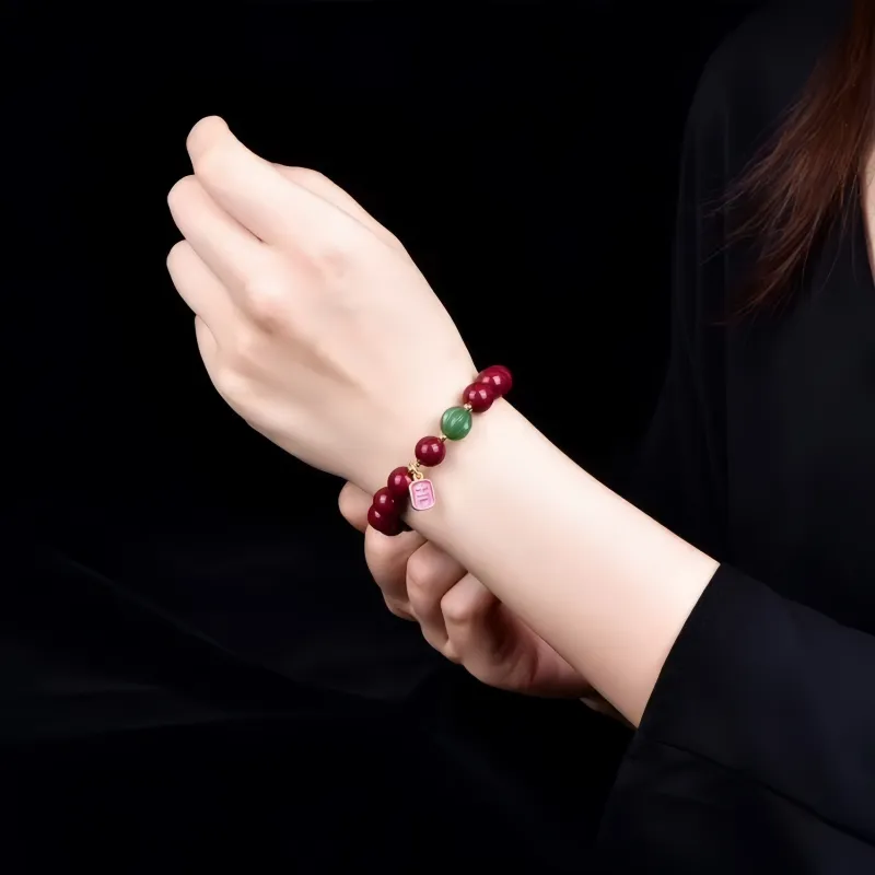 Stone On The Line Cinnabar Bracelets Unisex-6