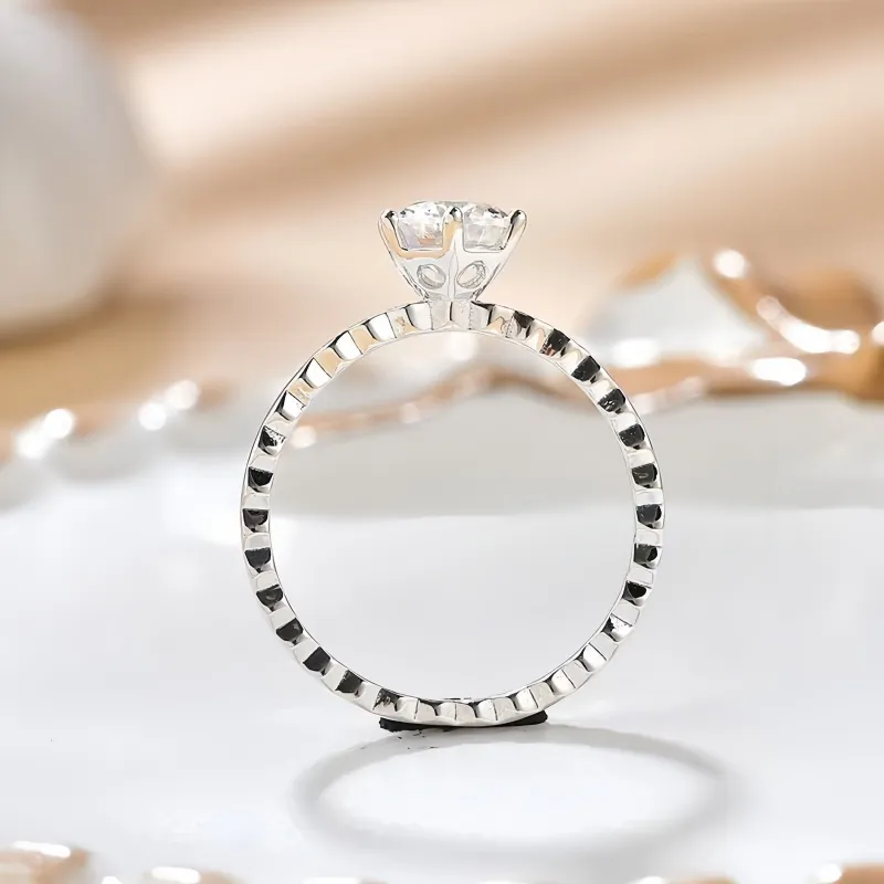 Stone On The Line S925 Silver Rings Women's-2