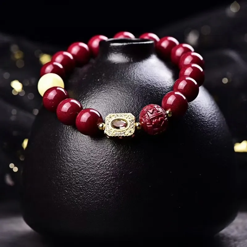 Stone On The Line Cinnabar Bracelets Unisex-5