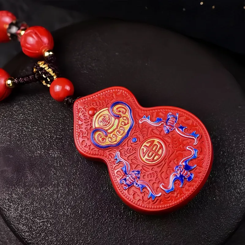 Stone On The Line Cinnabar Necklaces Unisex-5
