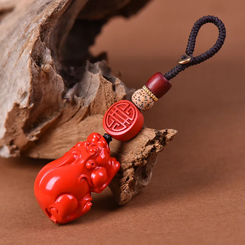 Stone On The Line Cinnabar Keychains Unisex-4