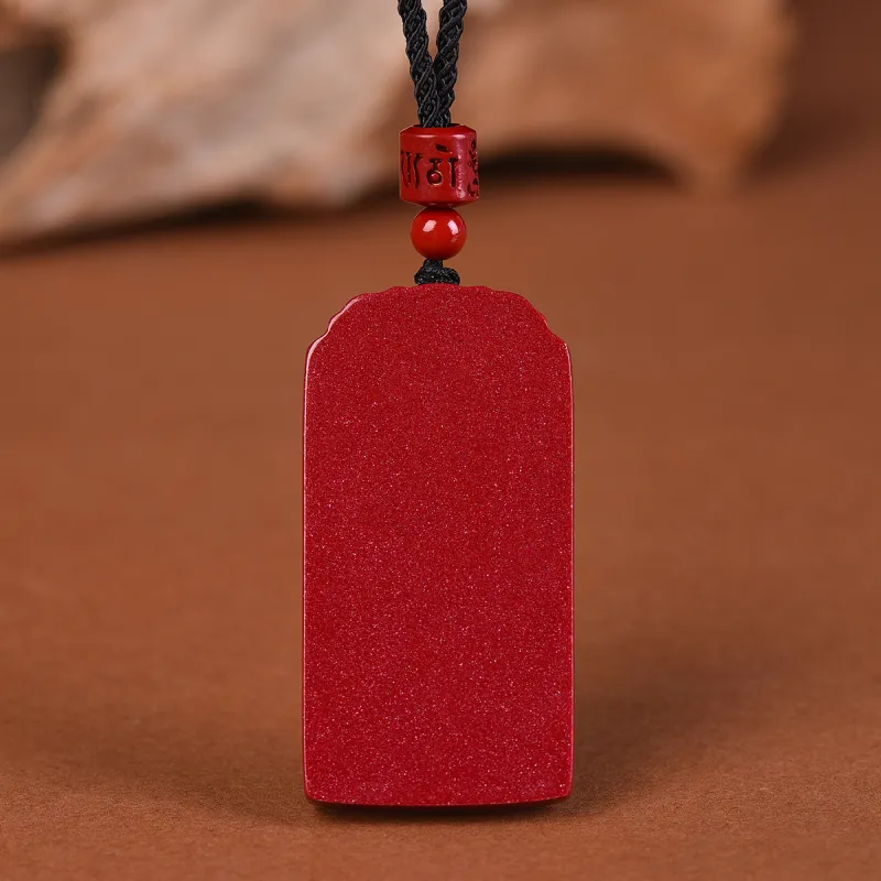 Stone On The Line Cinnabar Pendants Unisex-2