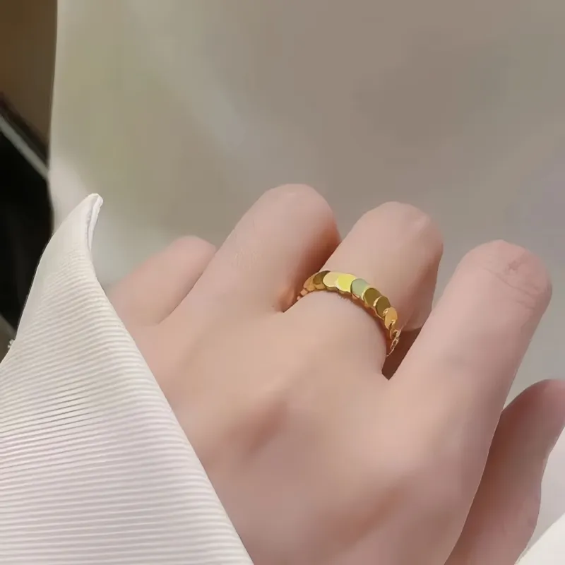 Stone On The Line Alloy Rings Unisex-4