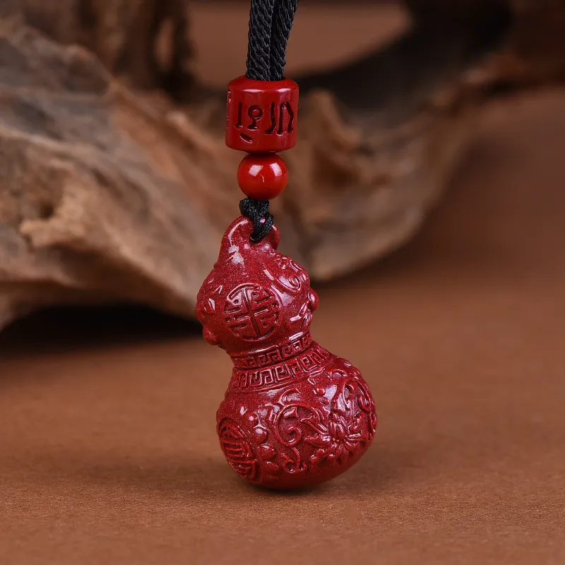 Stone On The Line Cinnabar Pendants Unisex-1