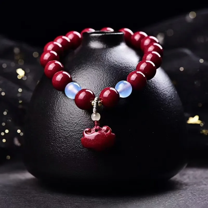 Stone On The Line Cinnabar Bracelets Unisex-5