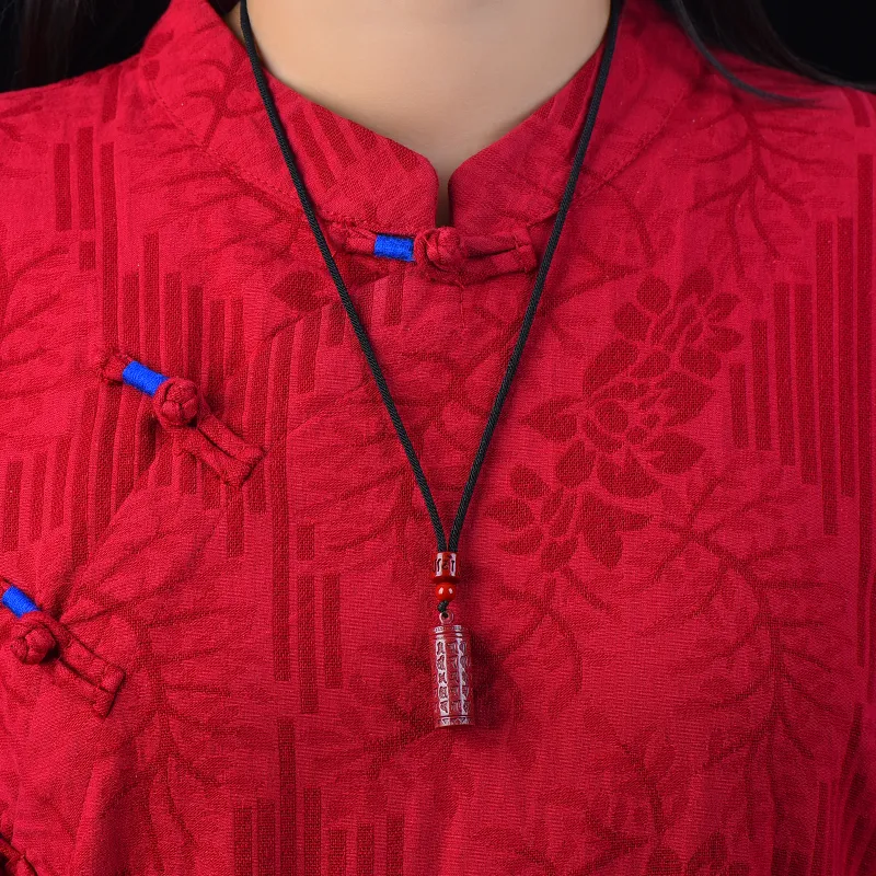 Stone On The Line Cinnabar Necklaces Unisex-5