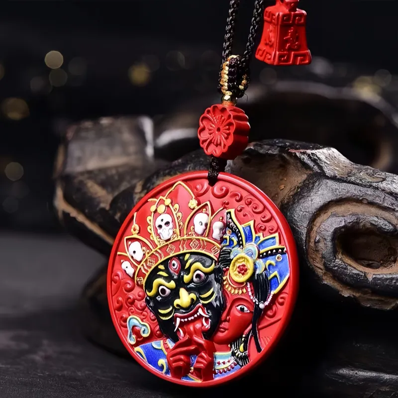 Stone On The Line Cinnabar Pendants Unisex-2