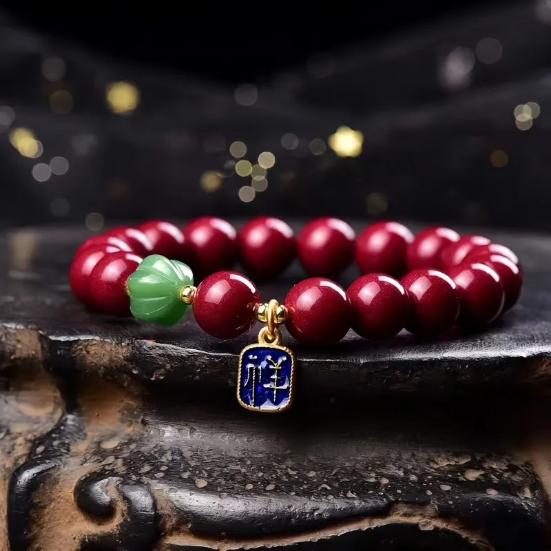 Stone On The Line Cinnabar Bracelets Unisex-3