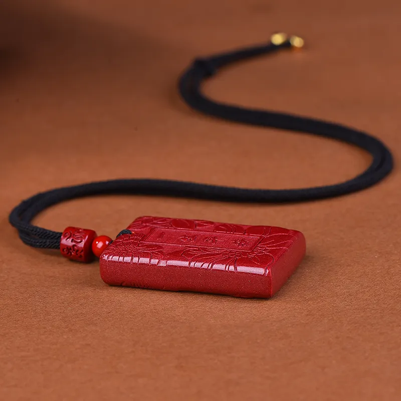 Stone On The Line Cinnabar Pendants Unisex-4