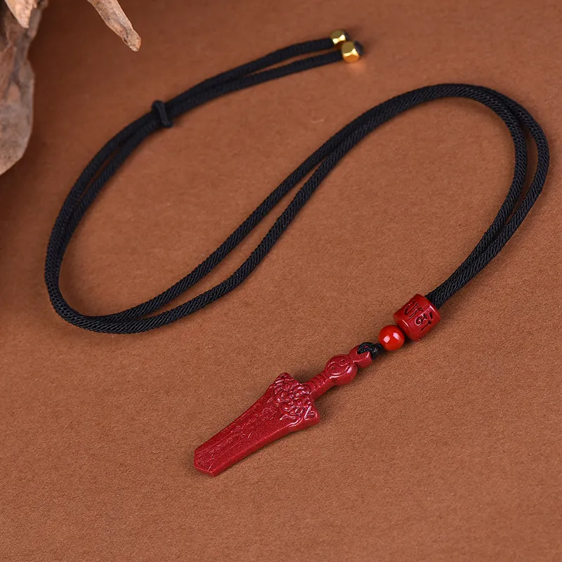 Stone On The Line Cinnabar Necklaces Unisex-4