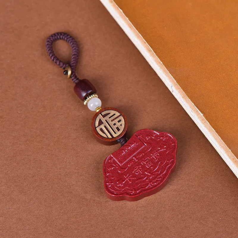 Stone On The Line Cinnabar Keychains Unisex-2