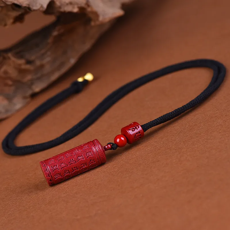 Stone On The Line Cinnabar Necklaces Unisex-4