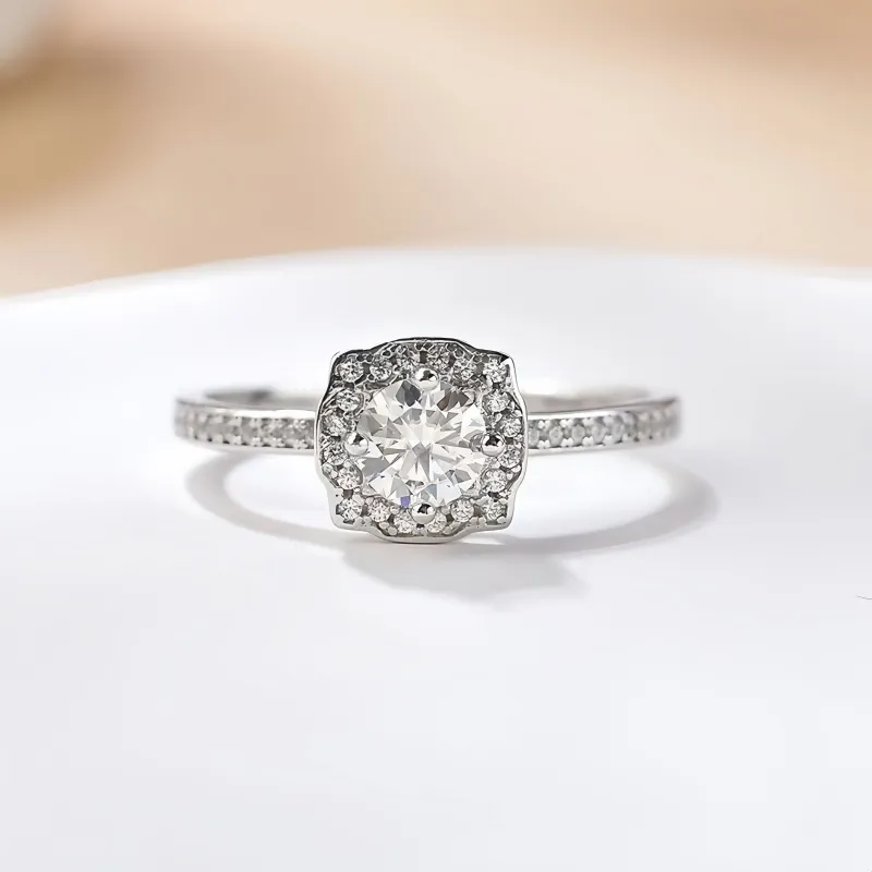 Stone On The Line S925 Silver Moissanite Rings Women's-1