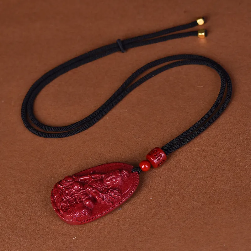 Stone On The Line Cinnabar Pendants Unisex-7