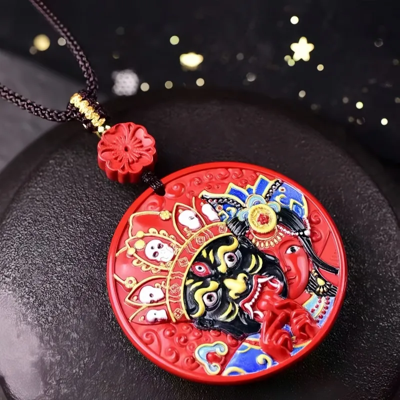 Stone On The Line Cinnabar Pendants Unisex-5