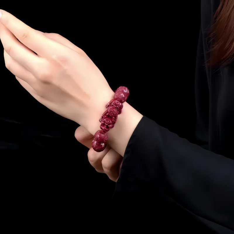 Stone On The Line Cinnabar Bracelets Unisex-5