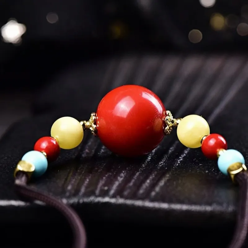 Stone On The Line Cinnabar Necklaces Unisex-4
