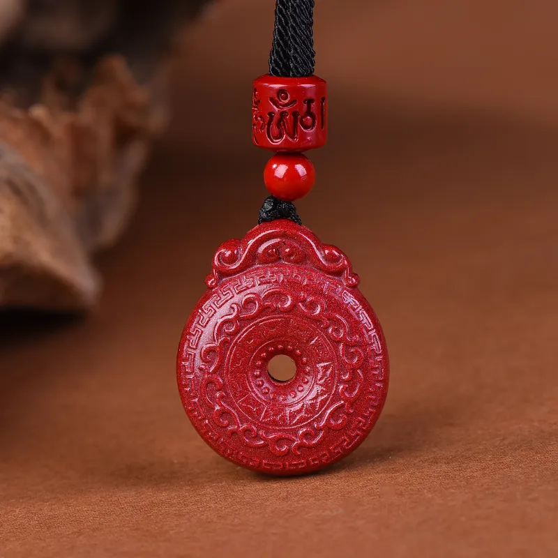 Stone On The Line Cinnabar Pendants Unisex-1