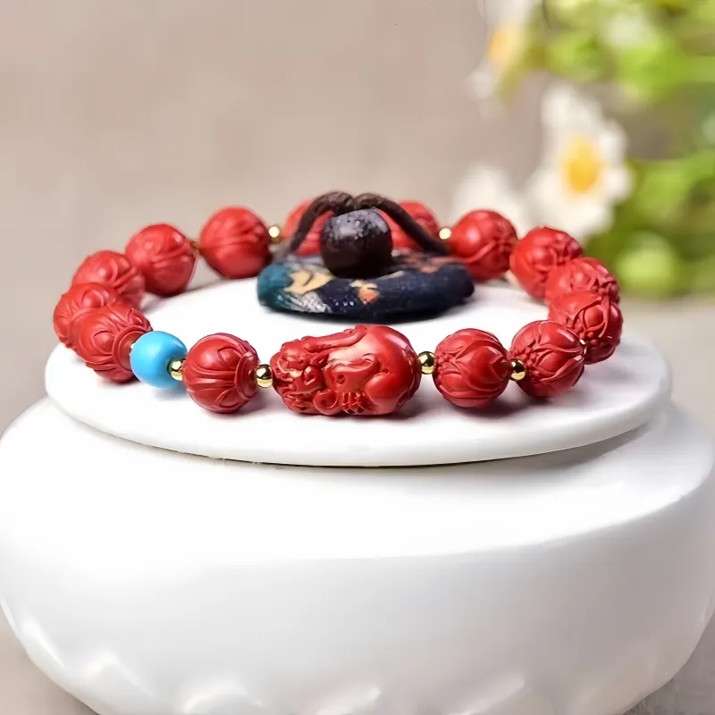 Stone On The Line Cinnabar Bracelets Unisex-4