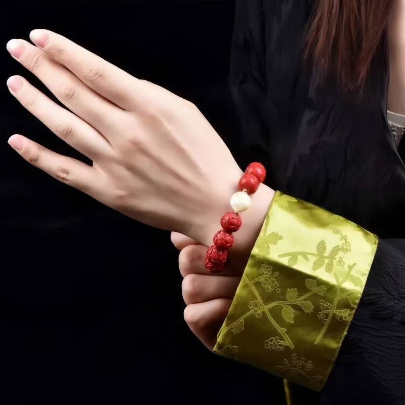 Stone On The Line Cinnabar Bracelets Unisex-6