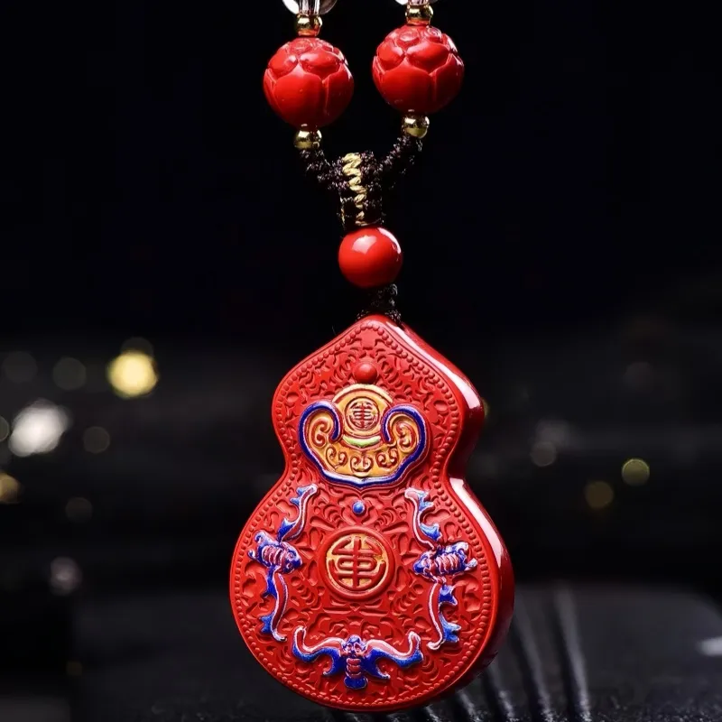 Stone On The Line Cinnabar Necklaces Unisex-4