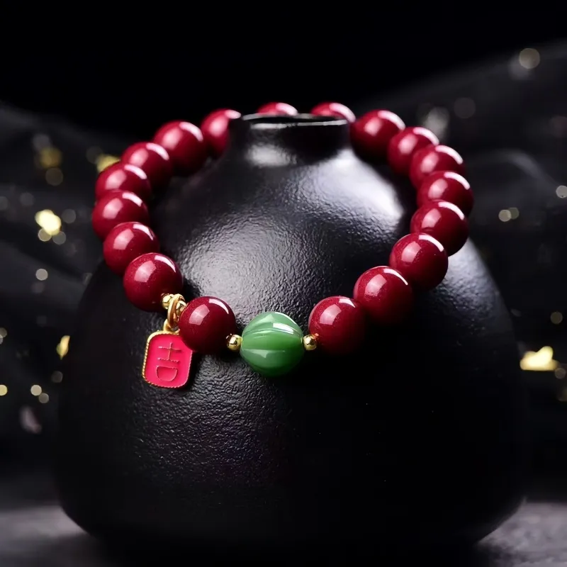 Stone On The Line Cinnabar Bracelets Unisex-5