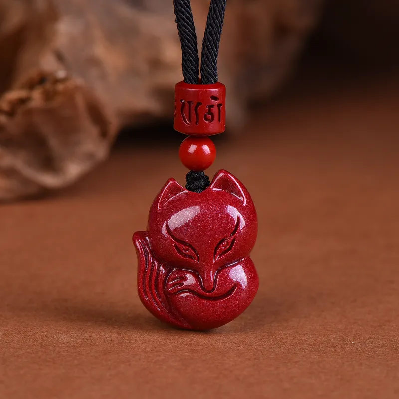 Stone On The Line Cinnabar Pendants Unisex-1