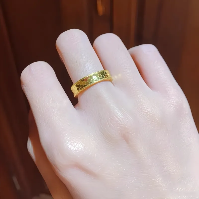 Stone On The Line Alloy Rings Unisex-4