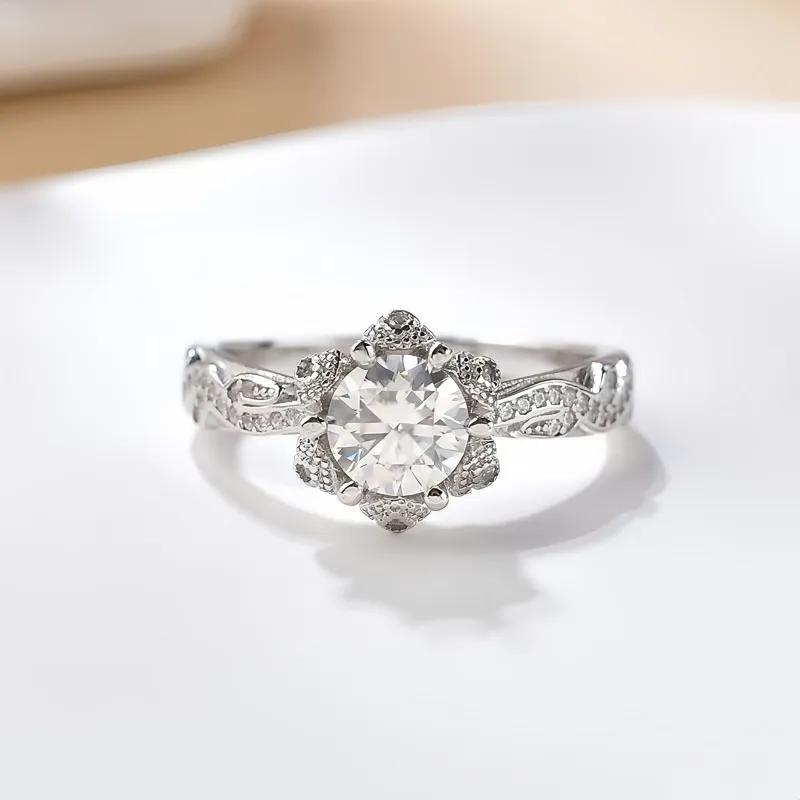 Stone On The Line S925 Silver Moissanite Rings Women's-2
