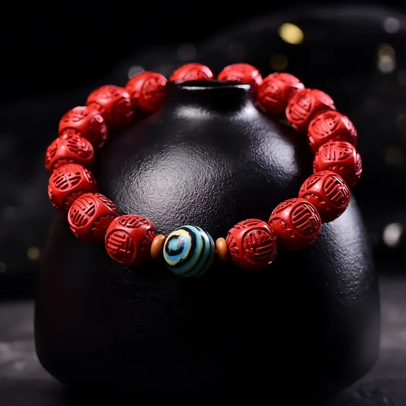 Stone On The Line Cinnabar Bracelets Unisex-3