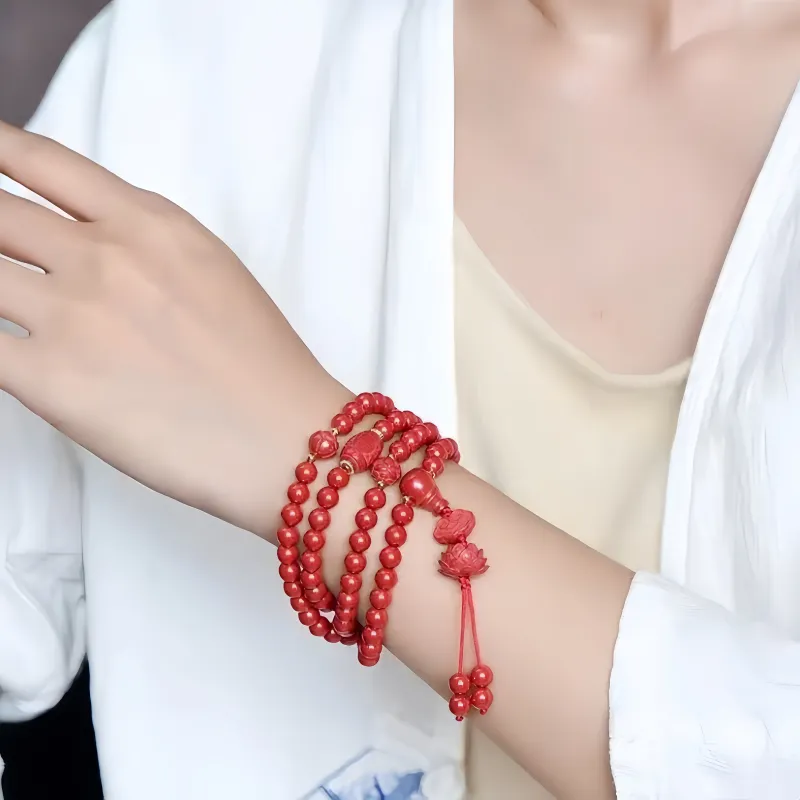 Stone On The Line Cinnabar Bracelets Unisex-6