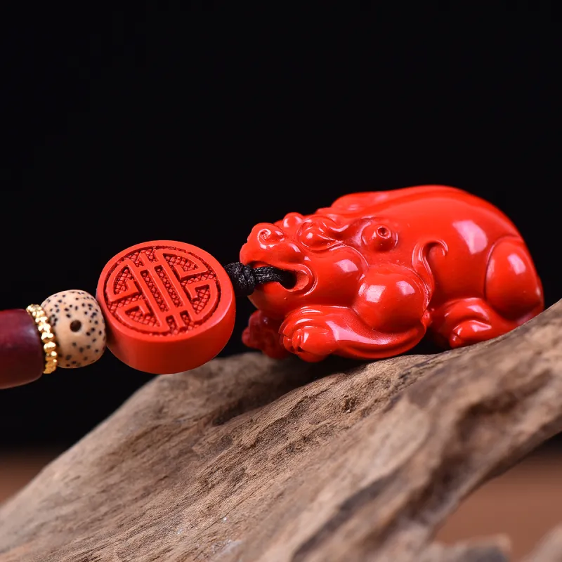 Stone On The Line Cinnabar Keychains Unisex-3