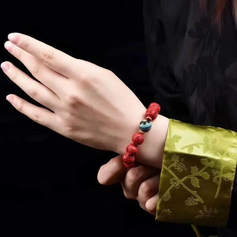 Stone On The Line Cinnabar Bracelets Unisex-6