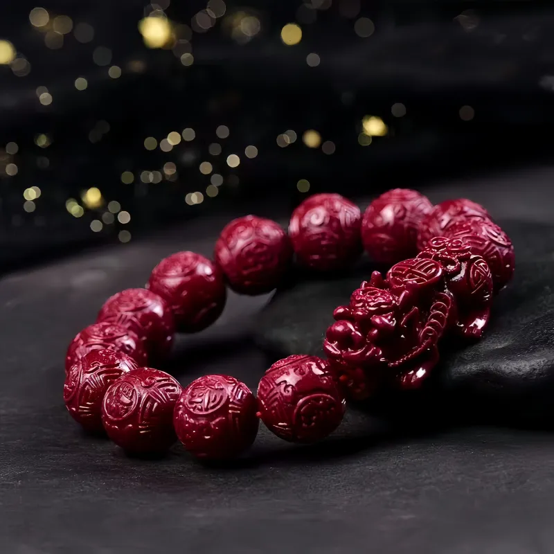 Stone On The Line Cinnabar Bracelets Unisex-2