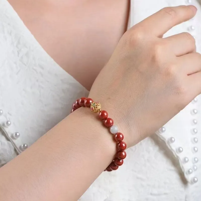 Stone On The Line Cinnabar Bracelets Unisex-6
