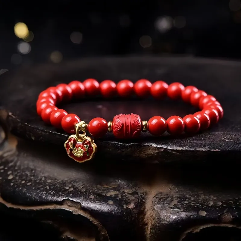 Stone On The Line Cinnabar Bracelets Women's-5