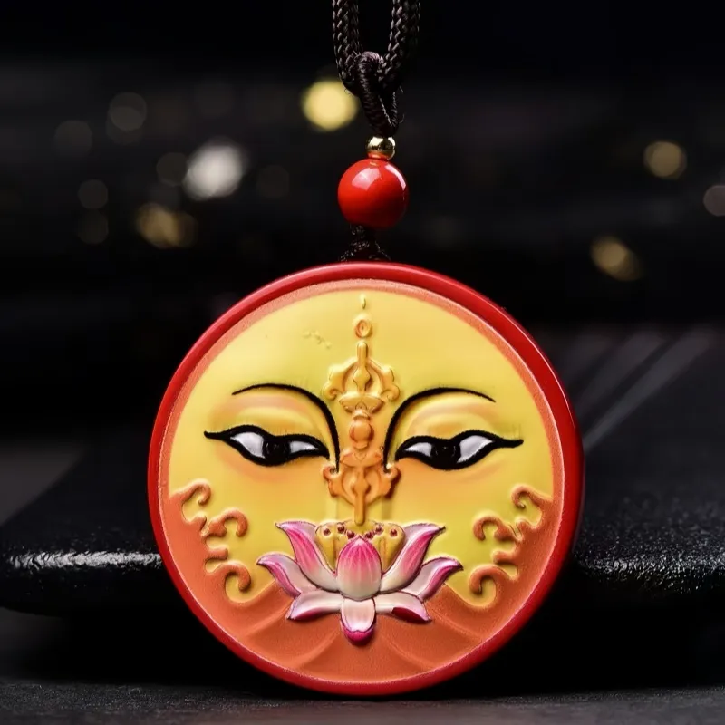 Stone On The Line Cinnabar Pendants Unisex-3