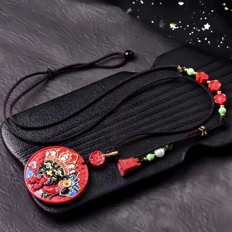 Stone On The Line Cinnabar Pendants Unisex-1