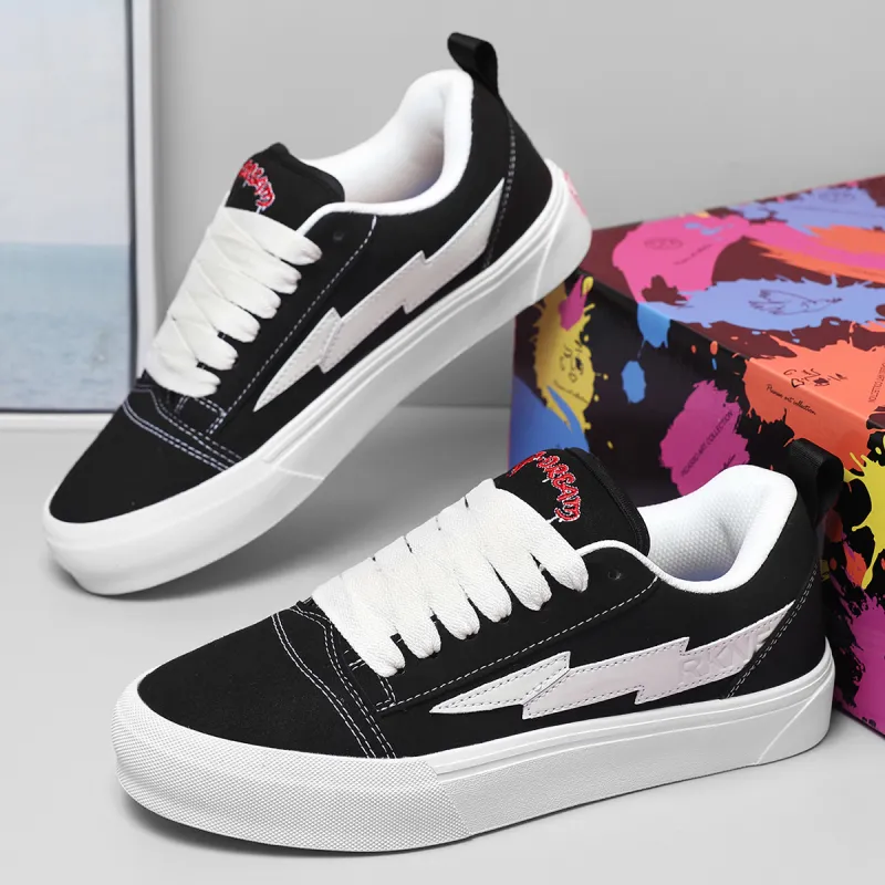 SHANDIANFENGBAO x ABCDONGA Abrasion Resistant Slip Resistant Low Top Skateboard Shoes Unisex-3
