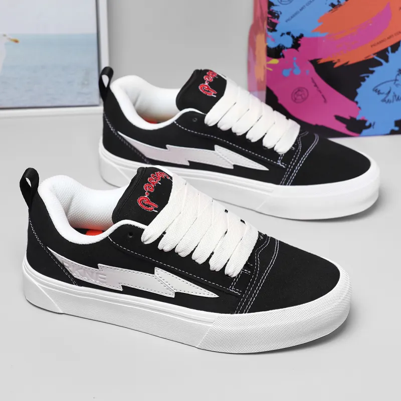 SHANDIANFENGBAO x ABCDONGA Abrasion Resistant Slip Resistant Low Top Skateboard Shoes Unisex-4