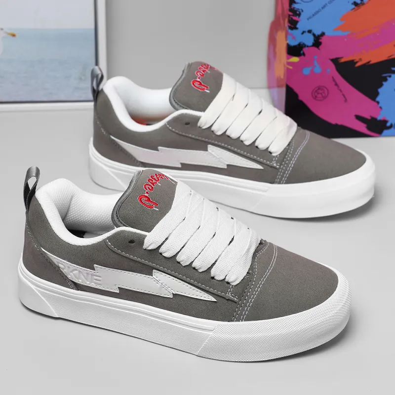 SHANDIANFENGBAO x ABCDONGA Abrasion Resistant Slip Resistant Low Top Skateboard Shoes Unisex-10