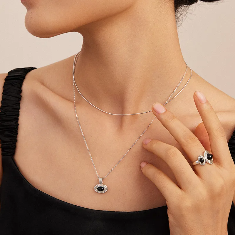 NEVERFAR Agate Necklaces Unisex-2