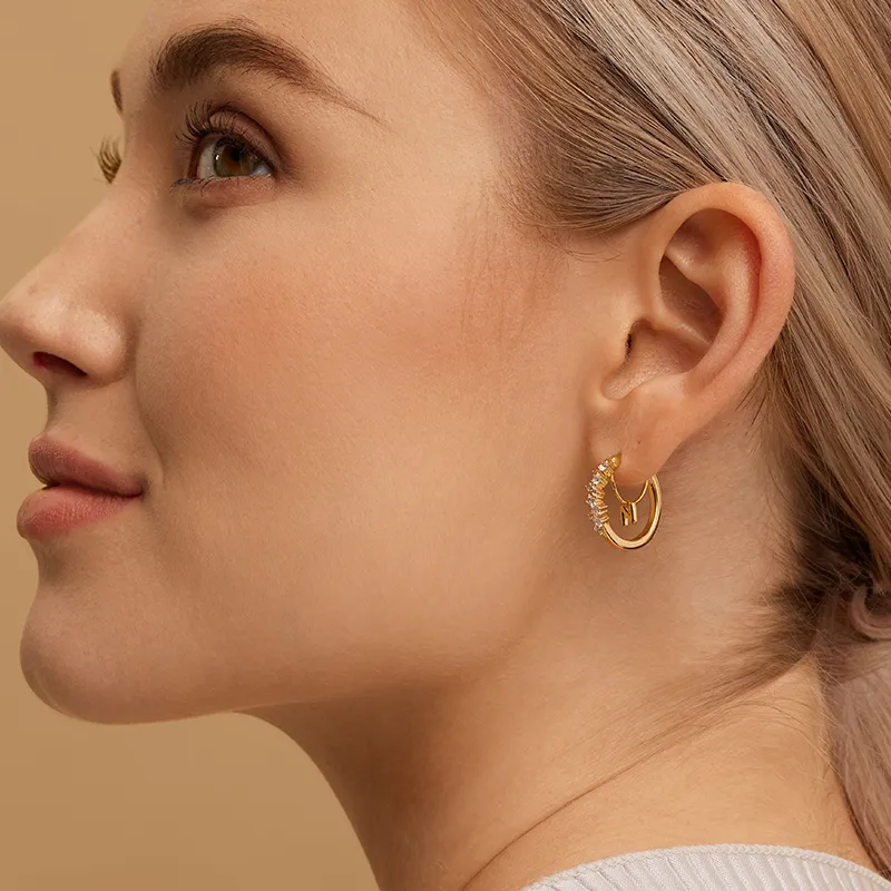 NEVERFAR 925 Sterling Silver Earrings Unisex-1