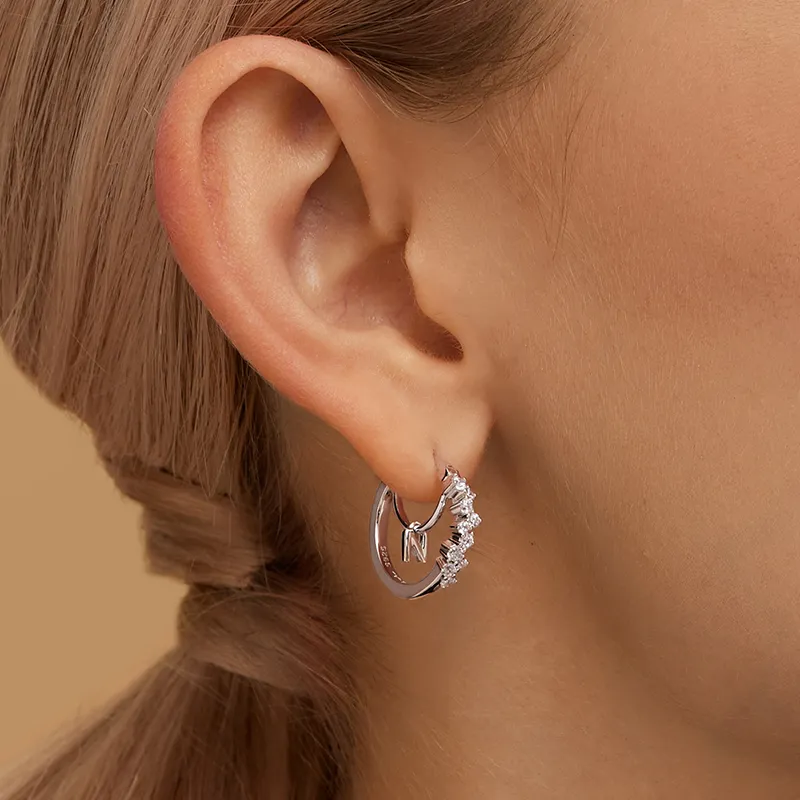 NEVERFAR 925 Sterling Silver Earrings Unisex-2