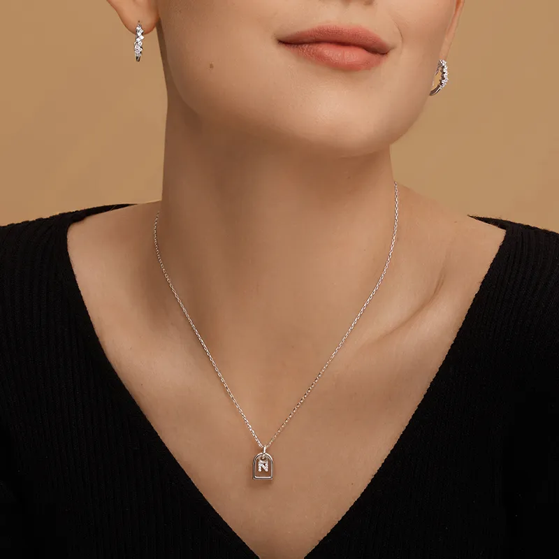 NEVERFAR S925 Silver Thick 18K Gold Plated Necklaces Women's-40