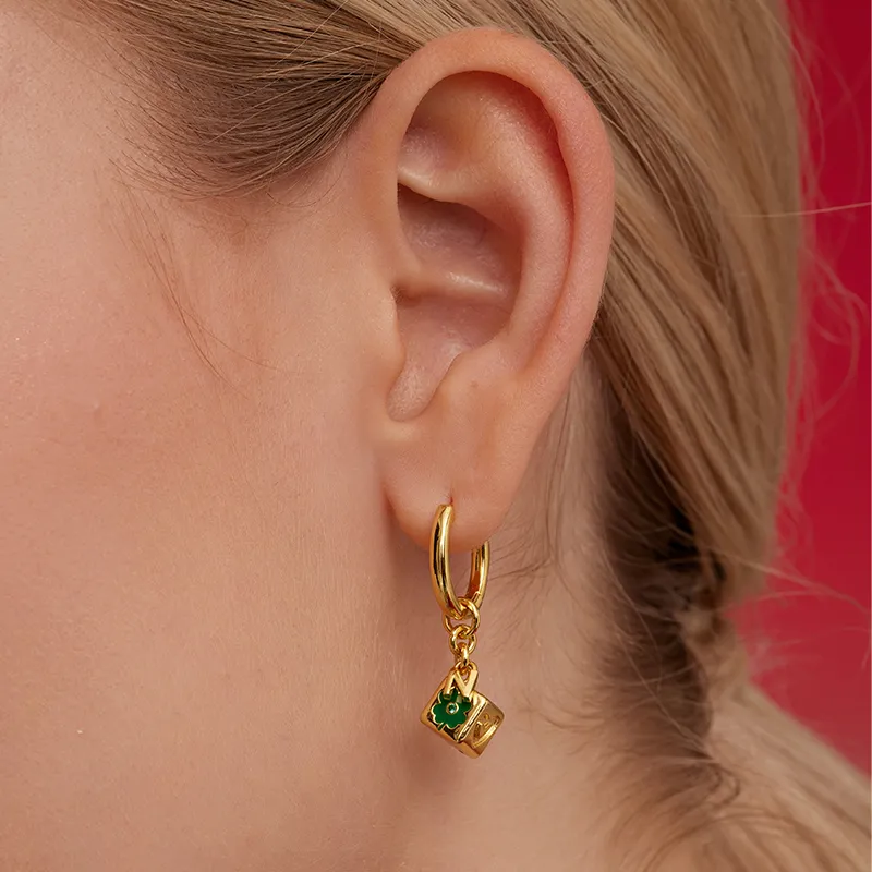 NEVERFAR Enamel Earrings Women's-7