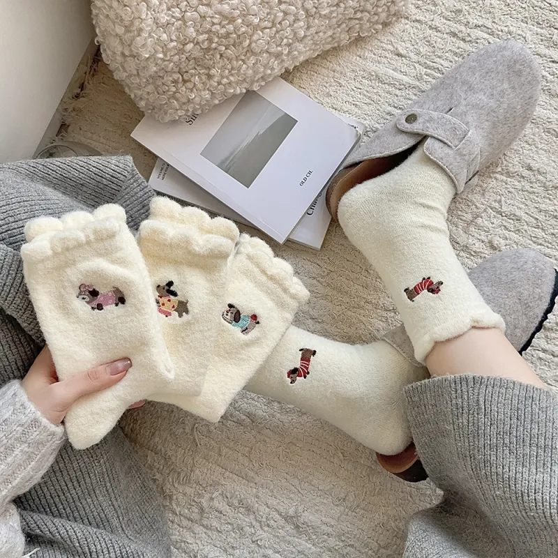 Mid Calf Socks Women's Combo Set-4