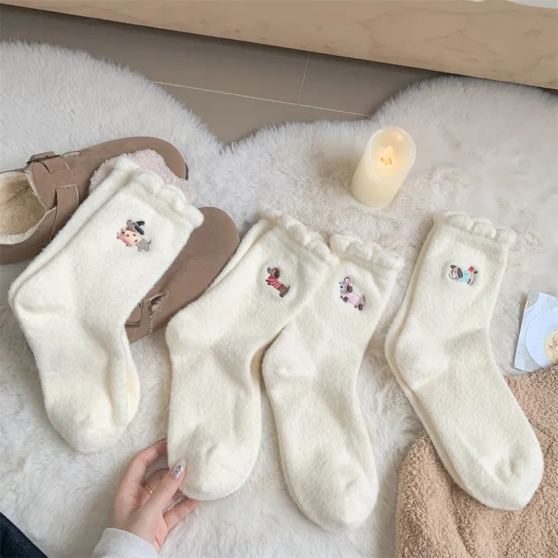 Mid Calf Socks Women's Combo Set-5