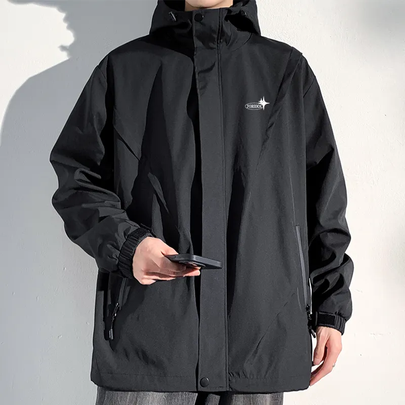FORIDER Jackets Coats Unisex Black-2