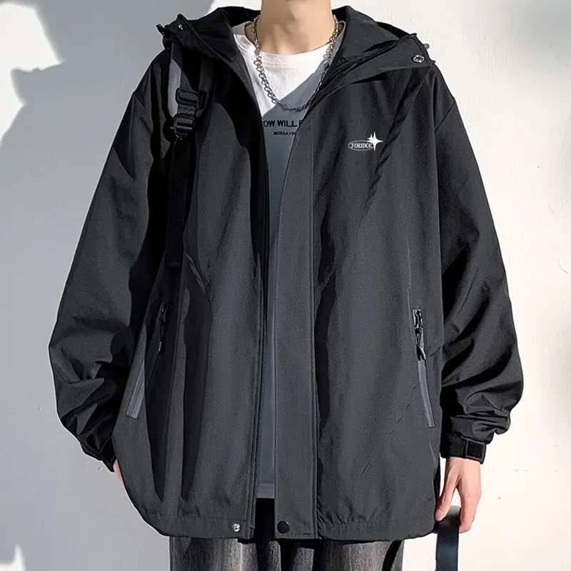 FORIDER Jackets Coats Unisex Black-3